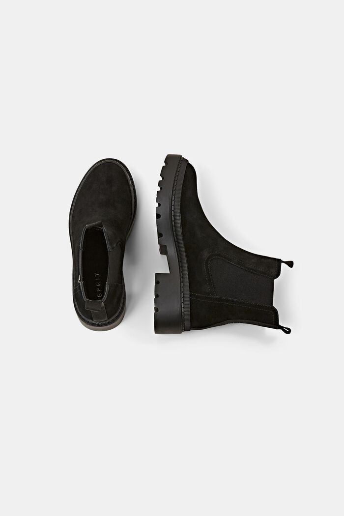 Boots aus echtem Veloursleder
