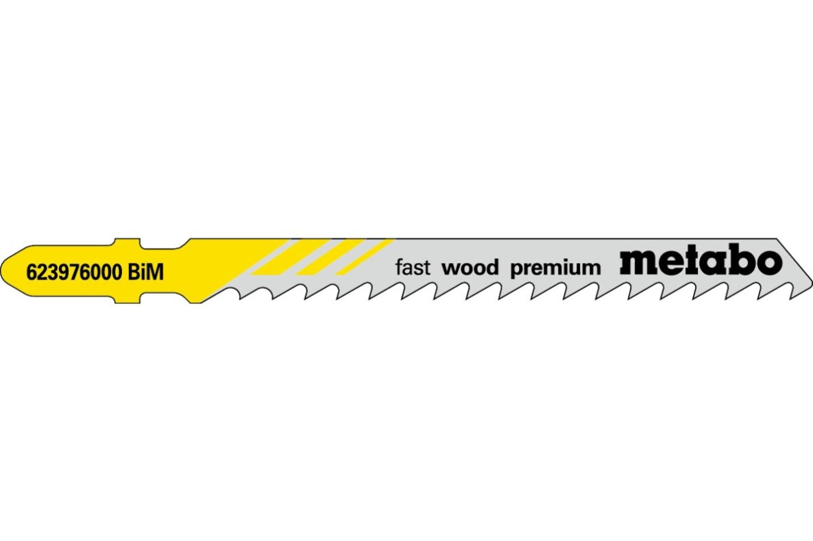 Metabo Zubehör 623976000 Stichsägeblätter (5 Stück) 57/4 mm BiM