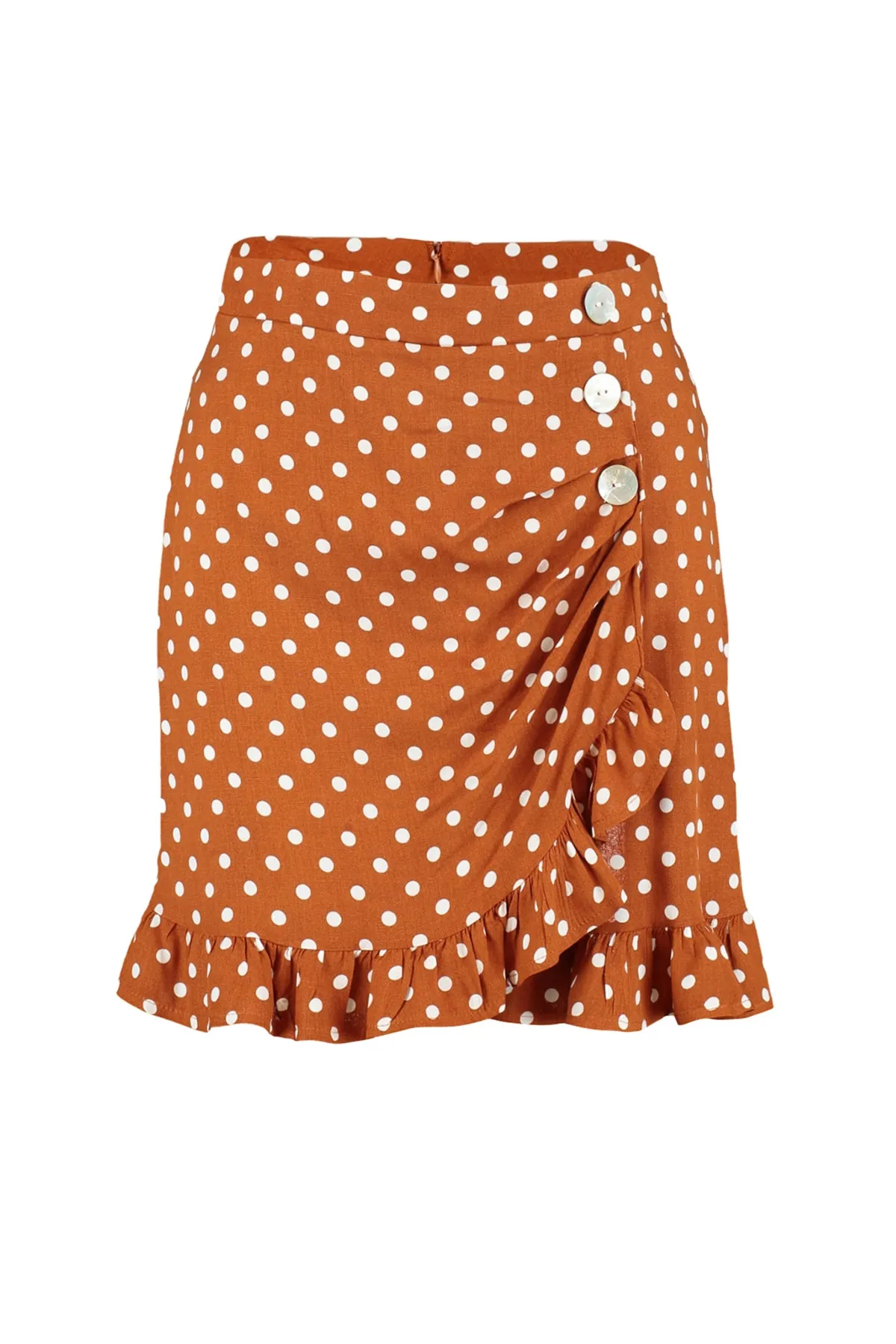 Trendyol Collection  Tile Polka Dot Woven Shorts Rock TWOSS21SR0472