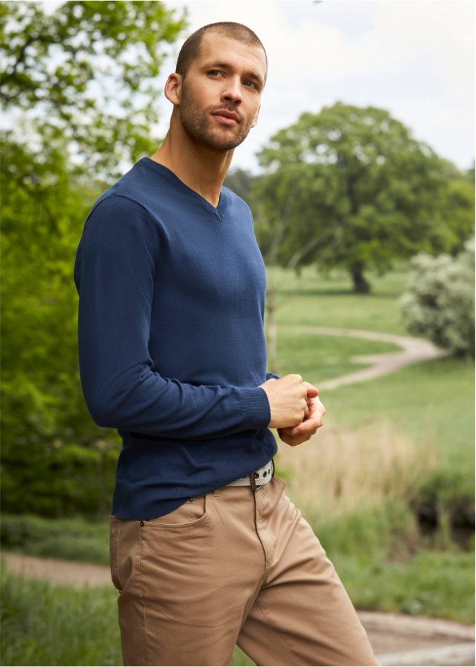 Pullover mit V-Ausschnitt