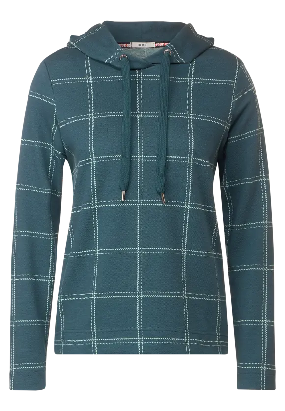 CECIL Jacquard Hoodie Sweatshirt