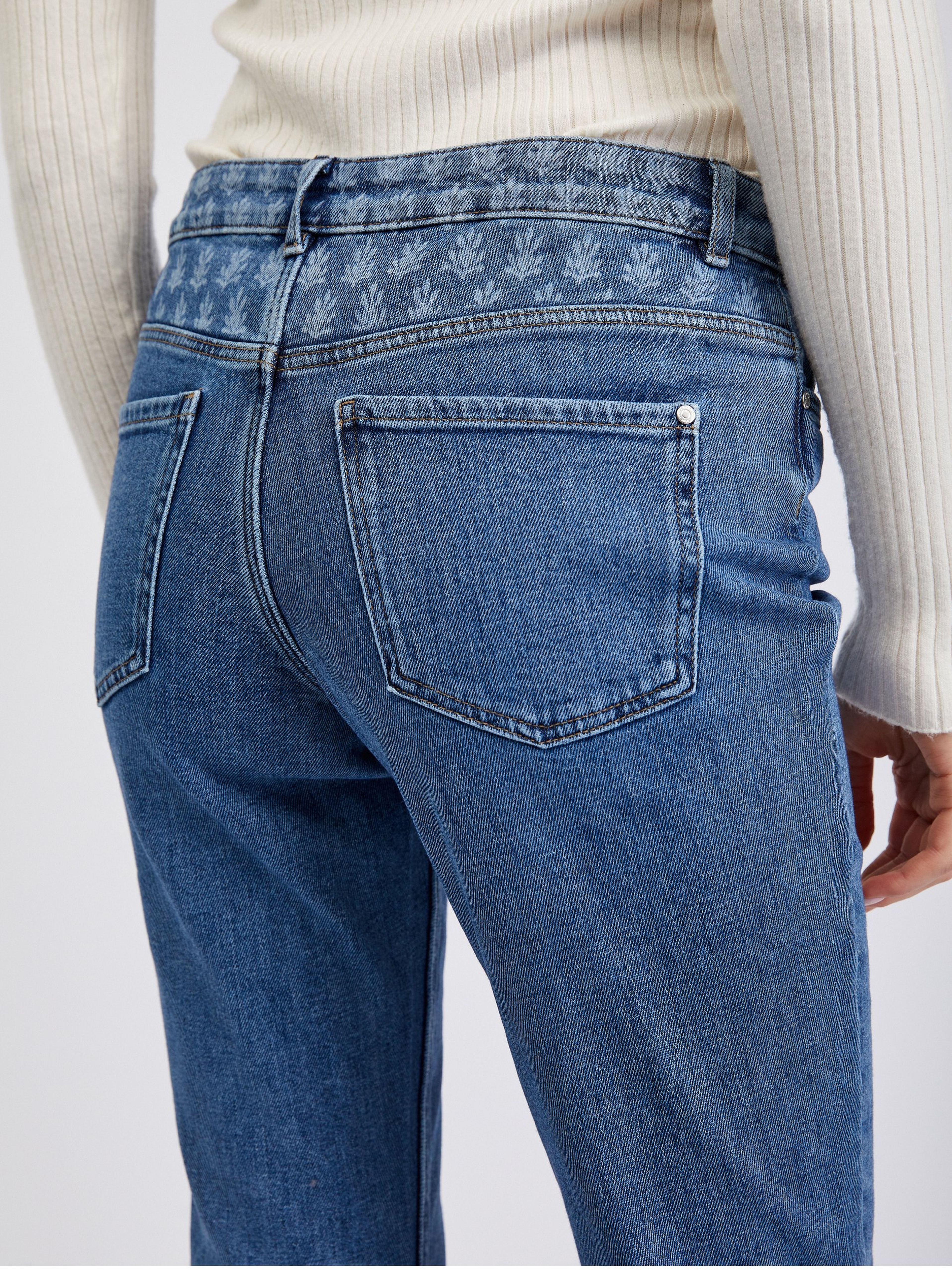 Blaue Straight Fit Damen Jeans ORSAY