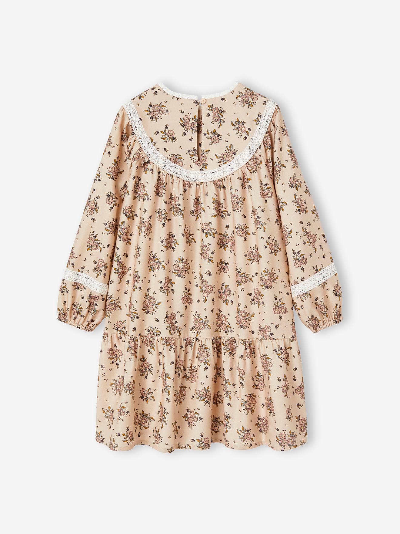 Vertbaudet Mädchen Blumenkleid - nachtblau