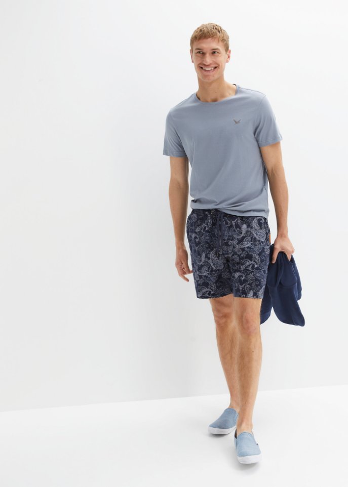 Long Sweat-Shorts mit Paisley-Druck