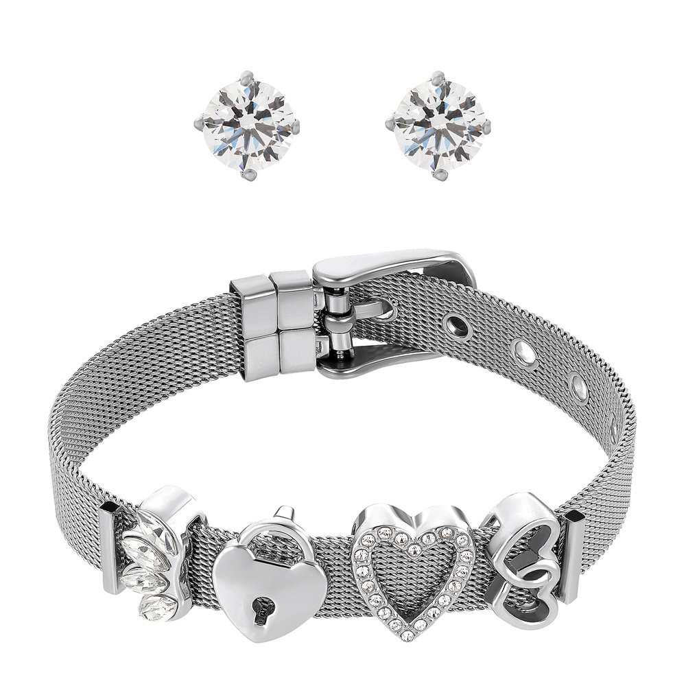Heideman Set de bijoux Milanaise Boucles d'oreilles
