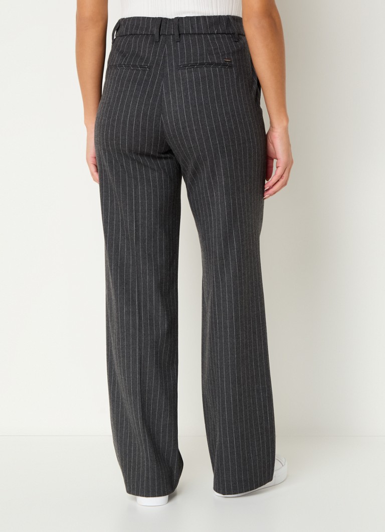 Pantaloni Gardeur Franca cu talie înaltă, croială dreaptă, dungi laterale delicate și buzunare laterale.