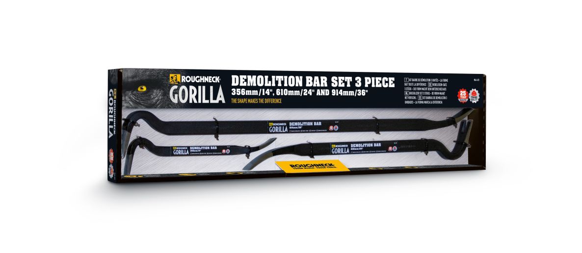Zestaw łomów Gorilla Bar 64-401 ROUGHNECK: 350/600/900 mm