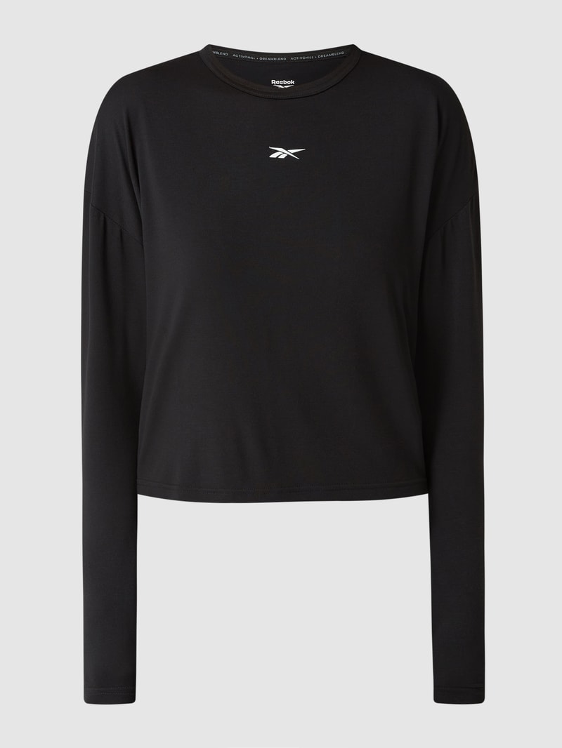 Longsleeve aus Modalmischung in schwarz