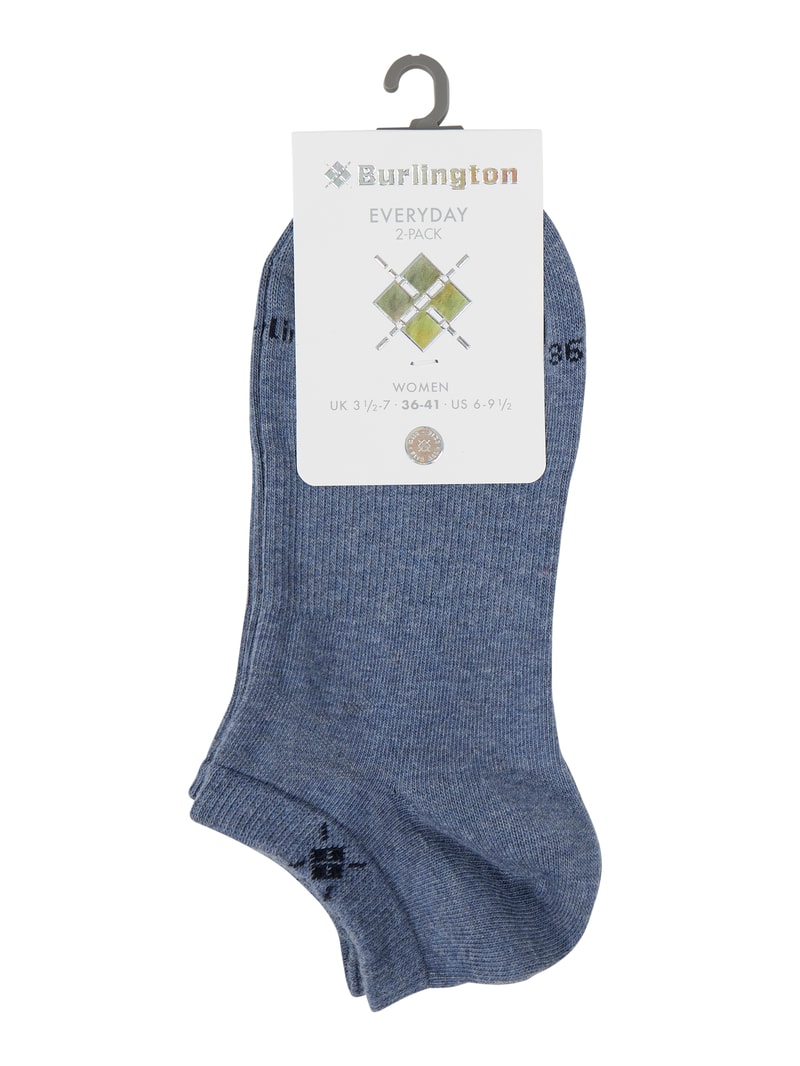Sneakersocken im 2er-Pack Modell 'Everyday' in hellblau