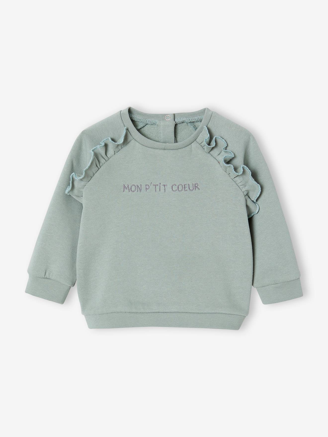 Sweat bébé en molleton personnalisable rouge