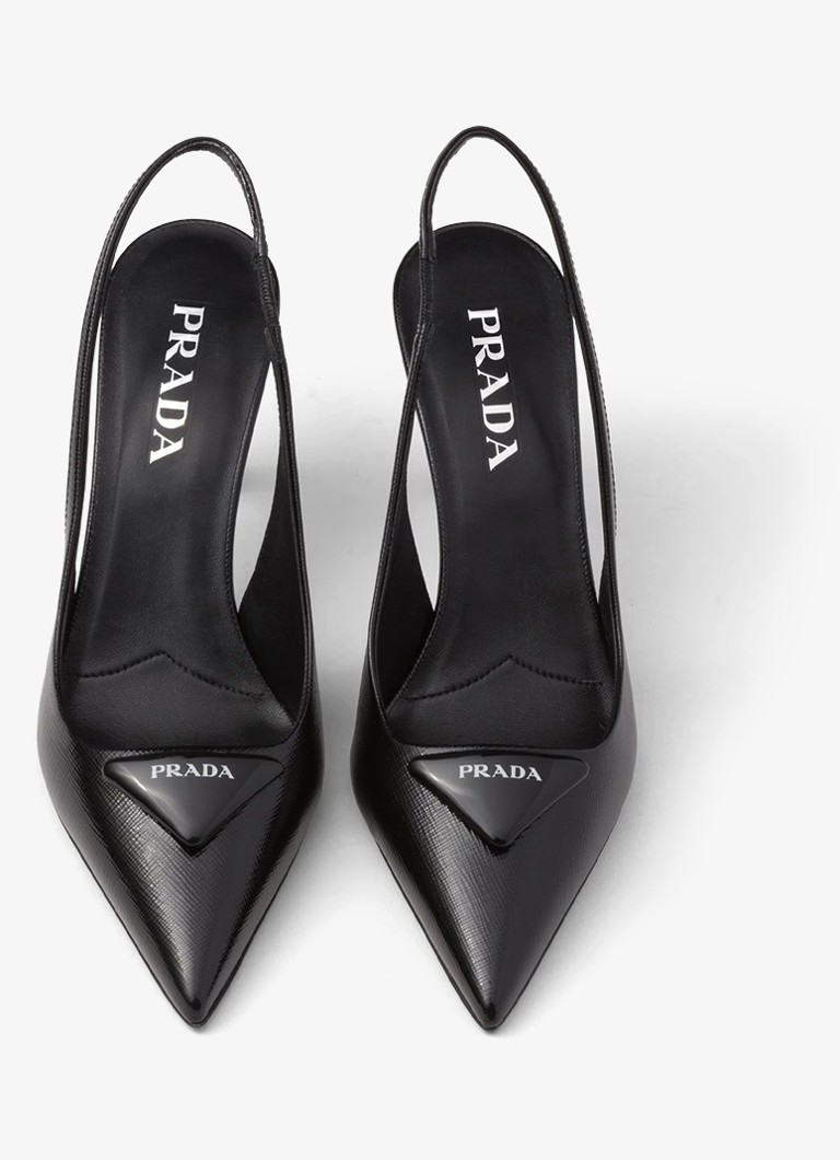 Prada-nahkainen olkalaukku logolla