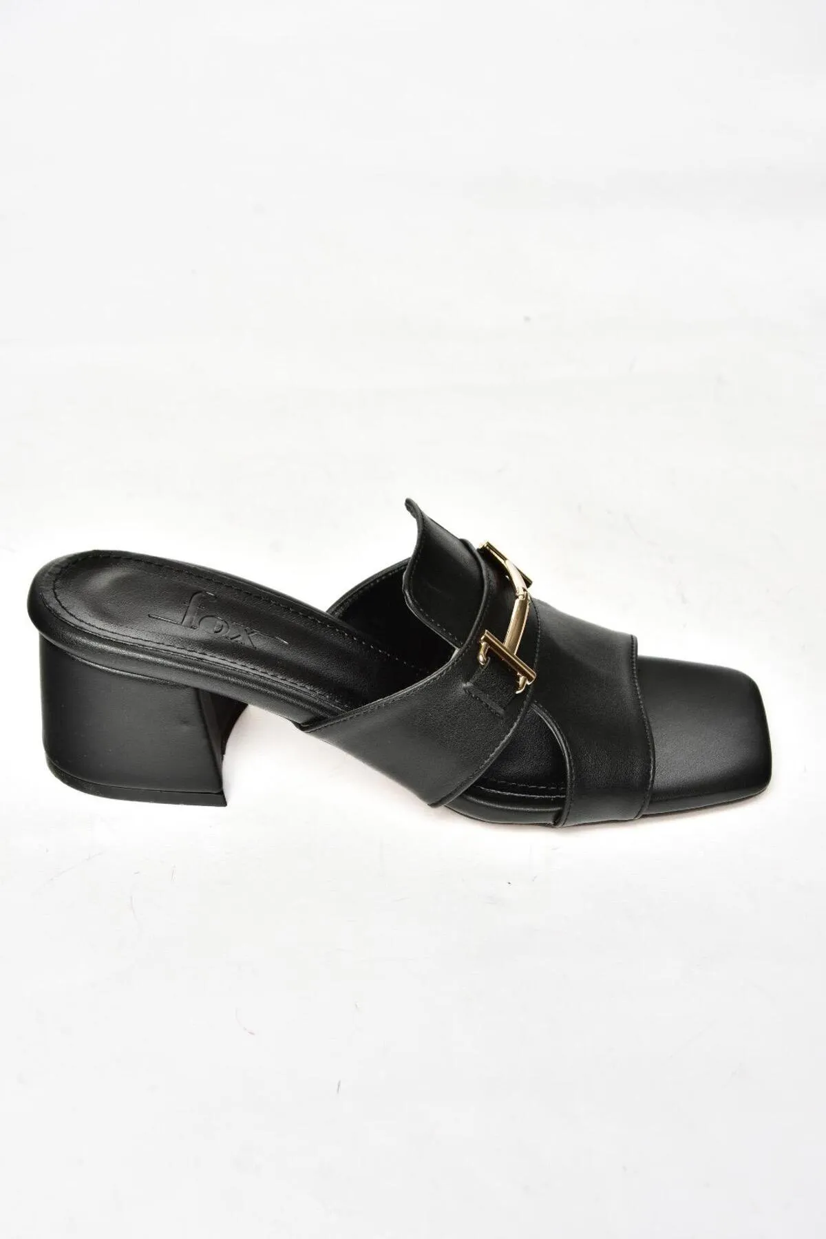 Fox Shoes  Pantolette - Schwarz - Blockabsatz