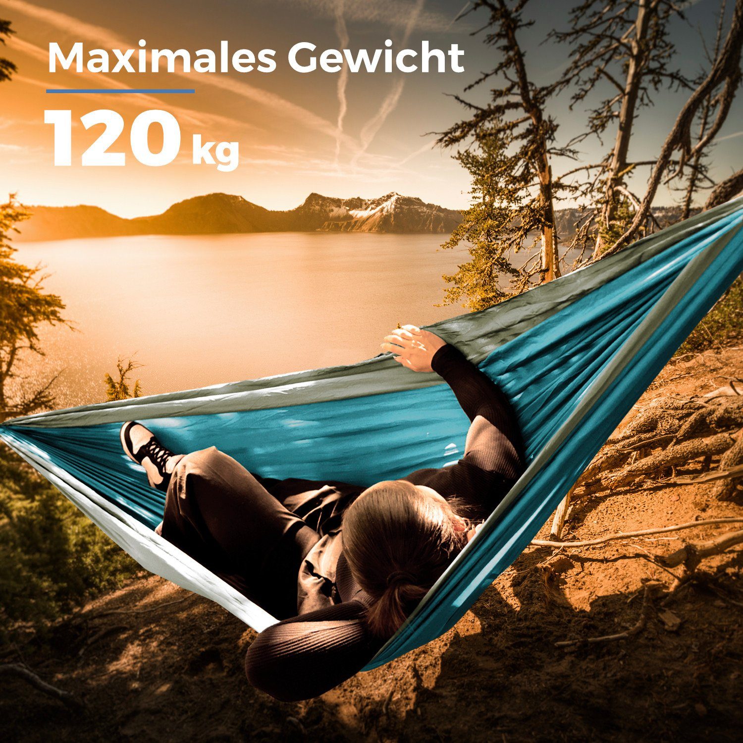 SVITA Hängematte SVITA Outdoor Hängematte, Aus Fallshirmnylon