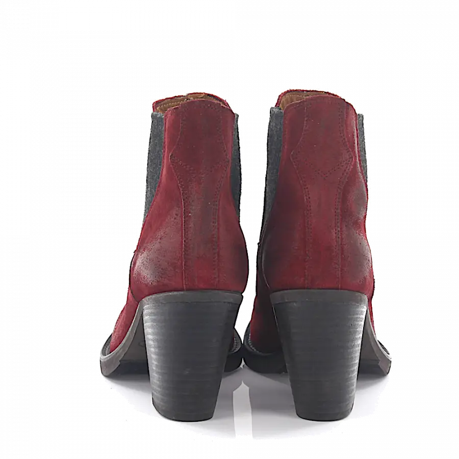 Budapester - Chelsea Boots 684 Veloursleder - rot