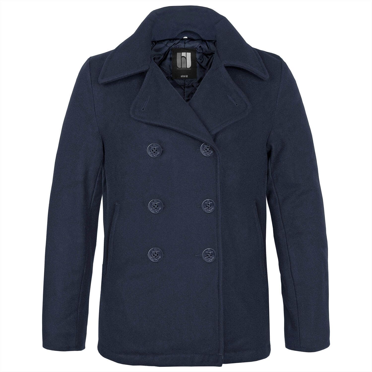 Navy Pea Coat Mantel