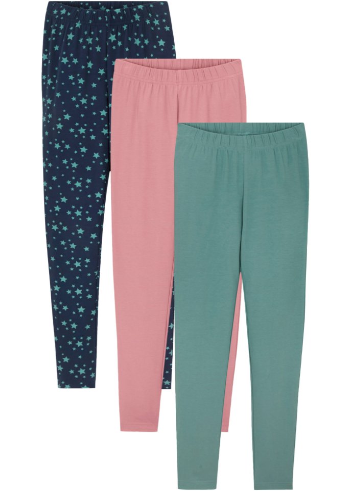 Mädchen Leggings mit Bio-Baumwolle (3er-Pack)