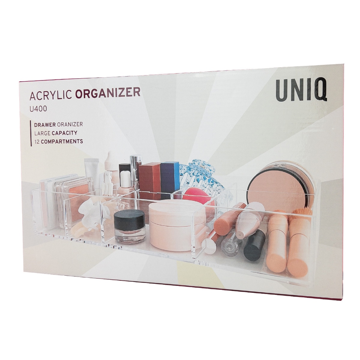 Organizator de machiaj și bijuterii UNIQ - 12 compartimente