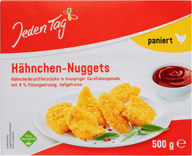 Jeden Tag Hähnchen-Nuggets