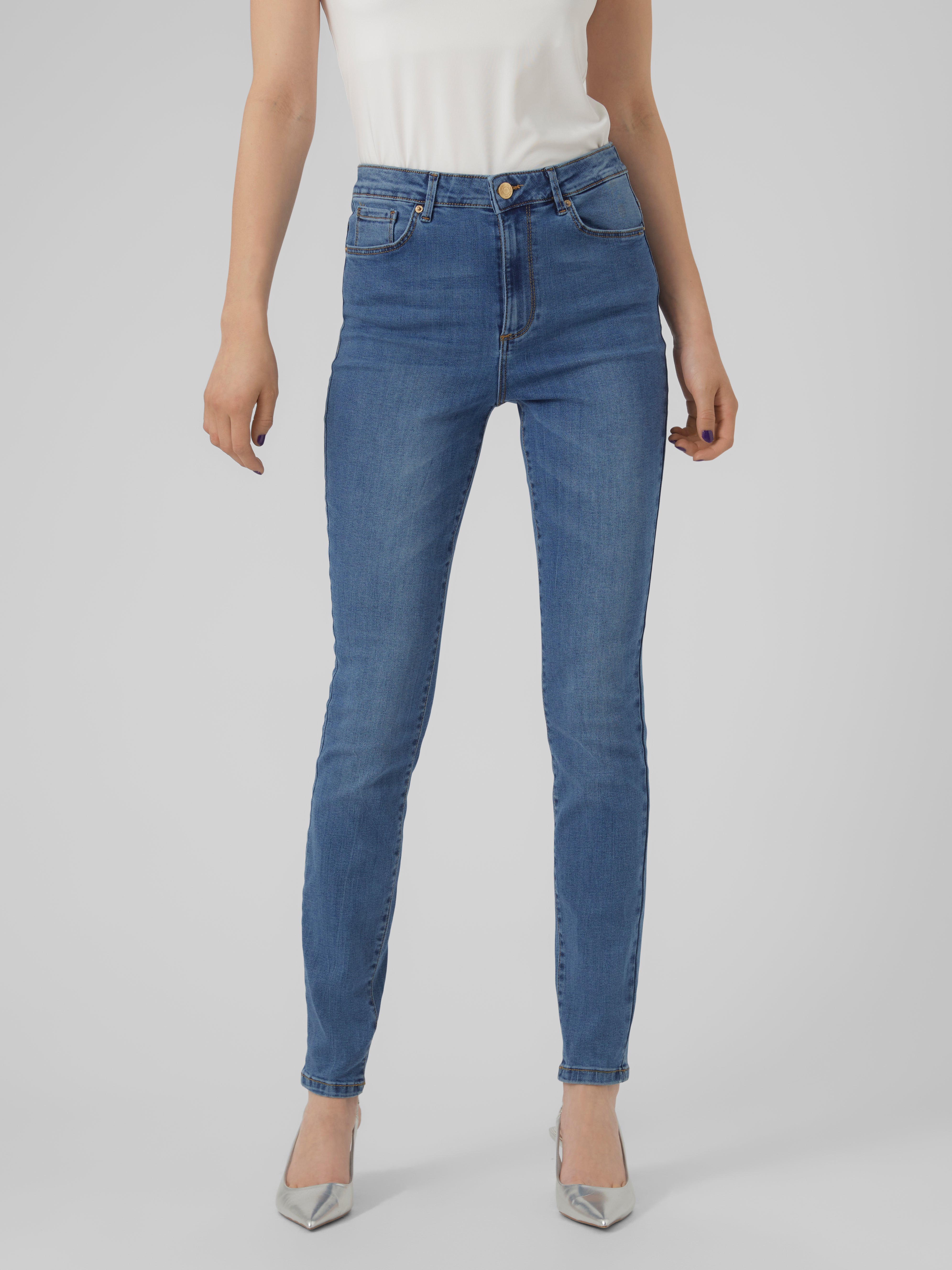 VMSOPHIA Hohe Taille Skinny Fit Jeans