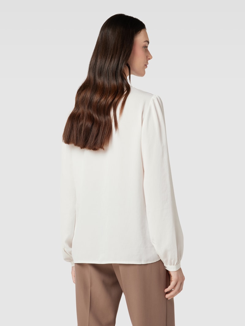 Bluse mit Tunikakragen in offwhite