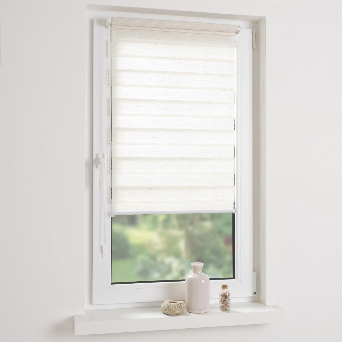 Bella Casa DUO-Rollo mini,Klemmfix Doppelrollo, natur, lichtdurchlässig, Rollo 100 x 160 cm (B x H)