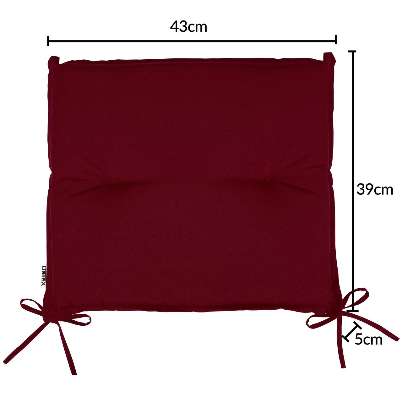 Detex Sitzkissen 6er-Set Boston Rot 43x39x5cm