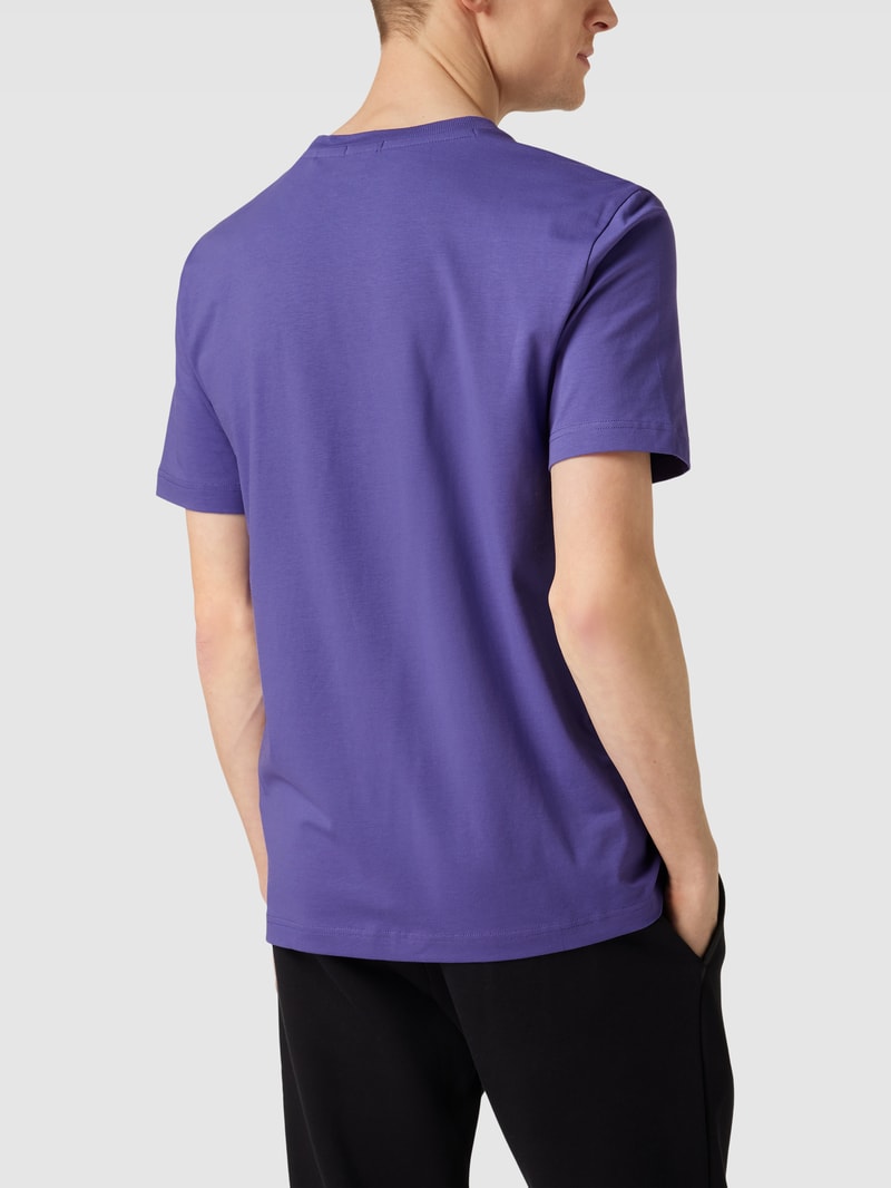 T-Shirt mit Label-Print in lila