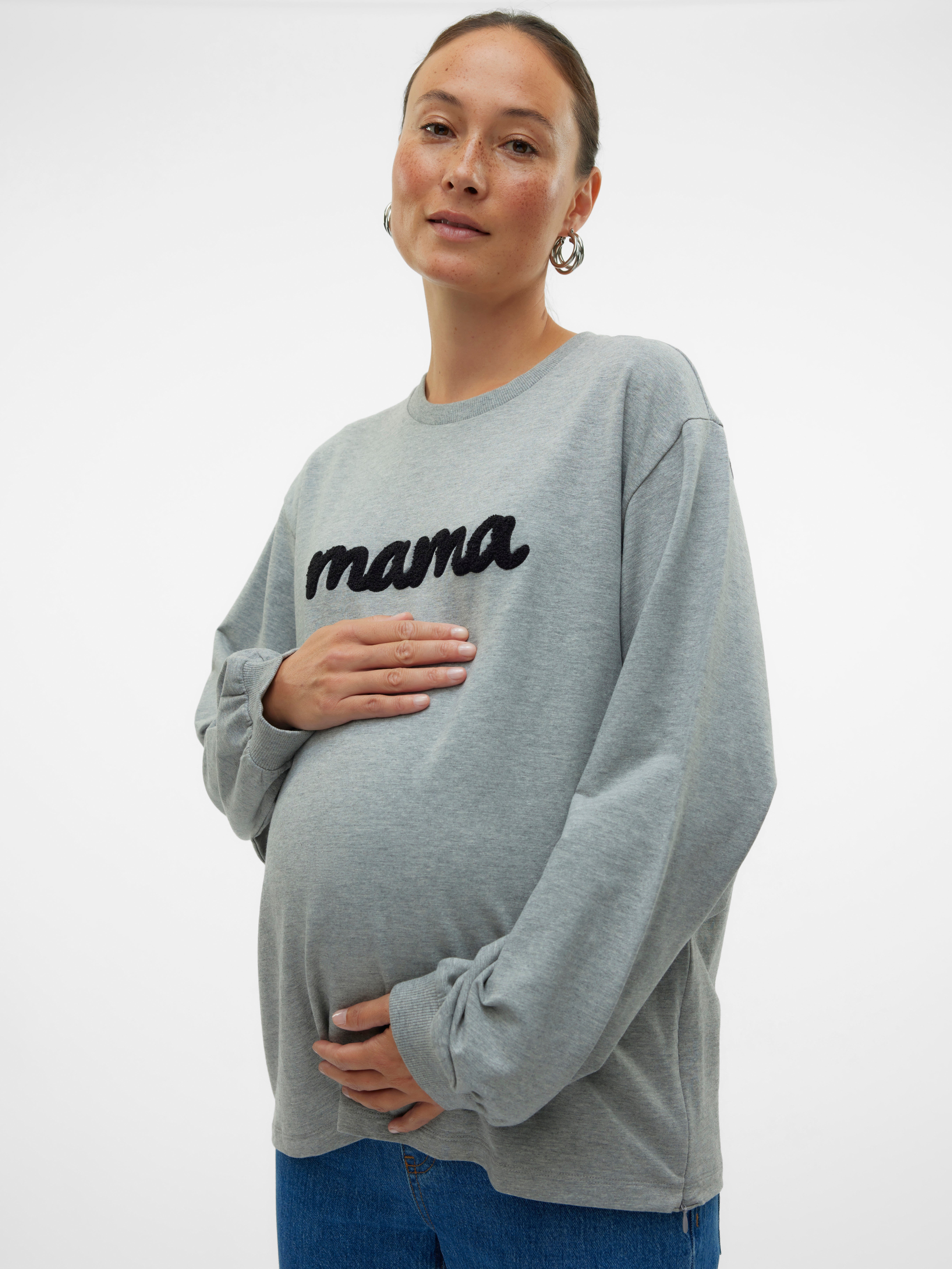 Normal geschnitten Rundhals Sweatshirt