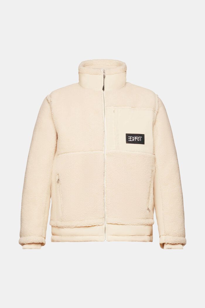 Sherpa-Jacke in abgenähtem Design