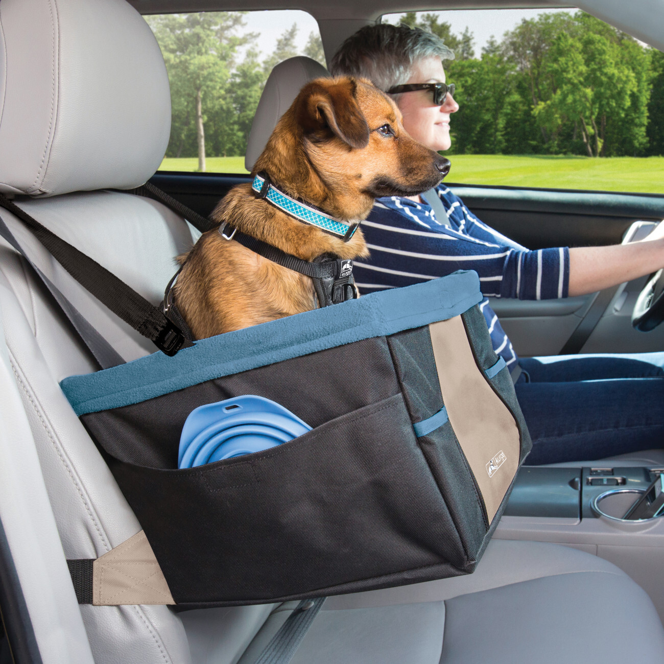 Kurgo Autozubehör Kurgo Rover Hunde-Autositz, Schwarz/Blau