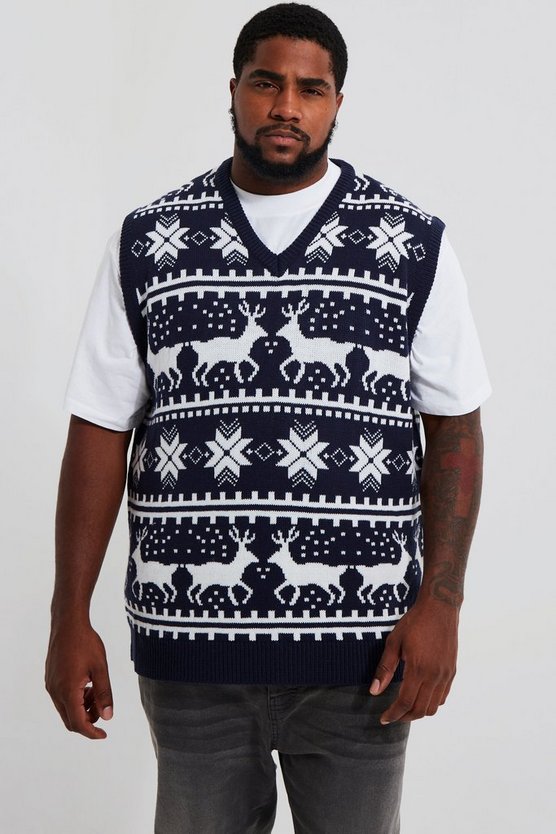 Plus Weihnachts-Tanktop mit Rentieren