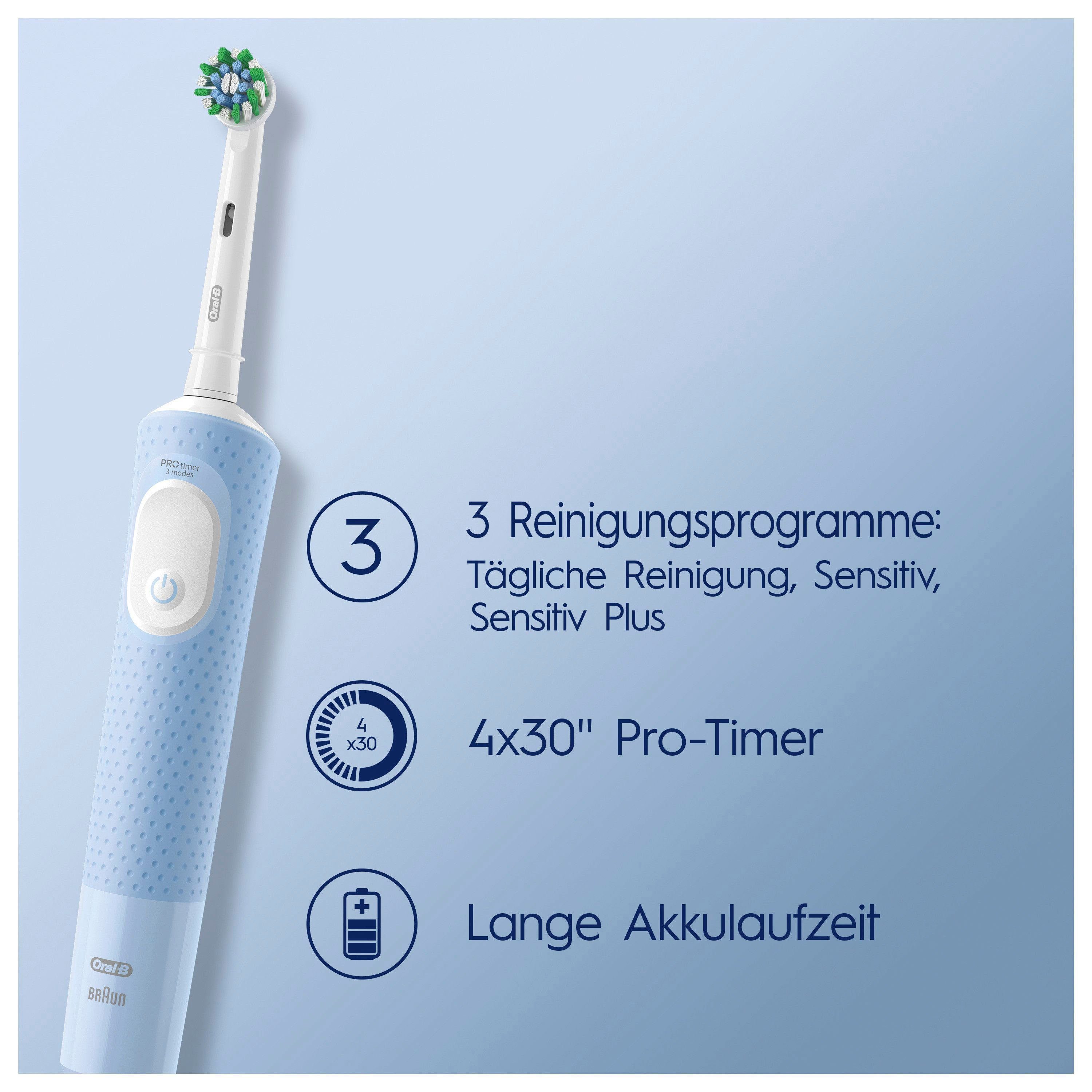 Oral-B Elektrische Zahnbürste Vitality Pro Doppelpack, Aufsteckbürsten: 2 St., Indikator-Borsten