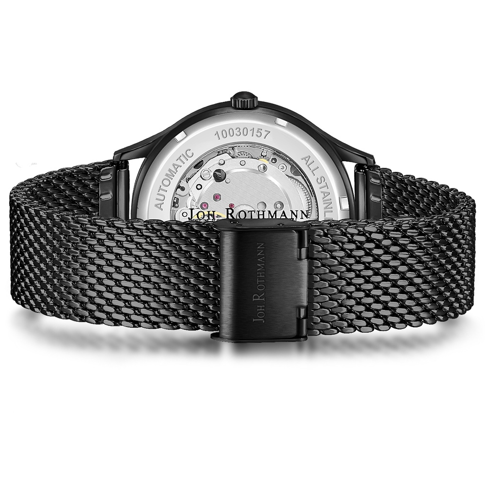 Joh. Rothmann Montre automatique Modern I. en Noir Acier inoxydable en Noir Montre
