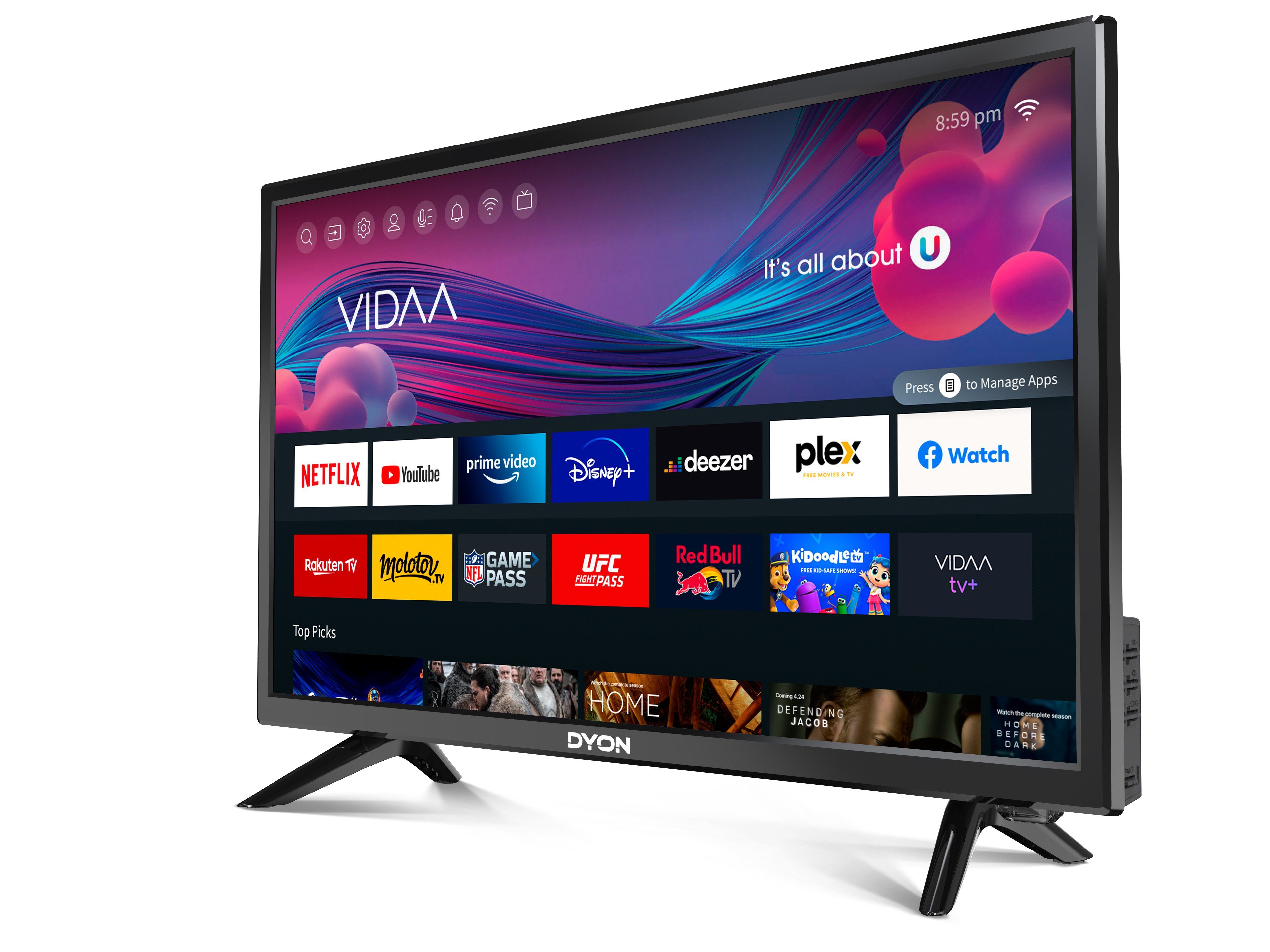 Dyon Smart 24 VX LED-Fernseher (60 cm/24 Zoll, HD-Ready, Smart-TV)