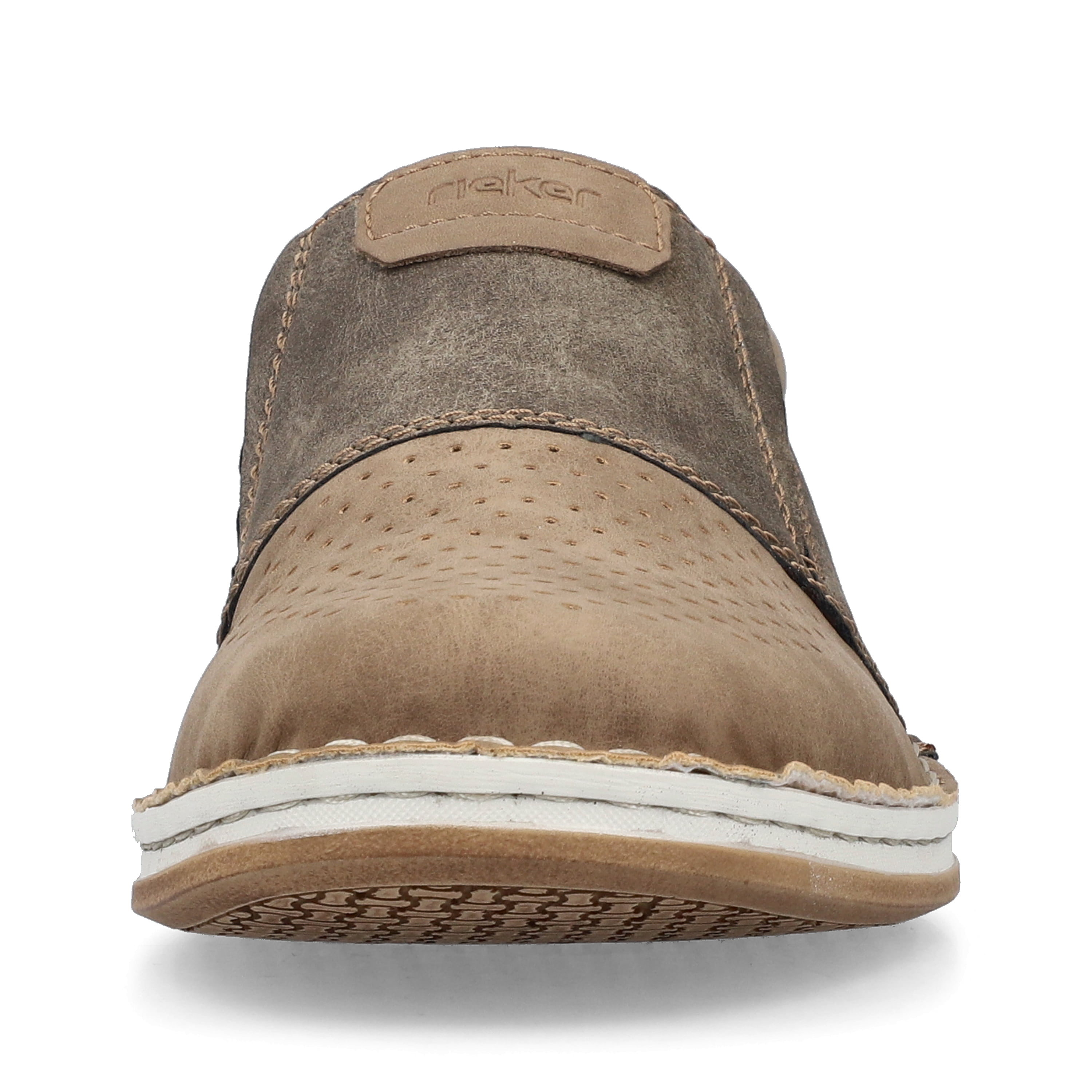 Rieker Herren Slipper hellbeige-steingrau