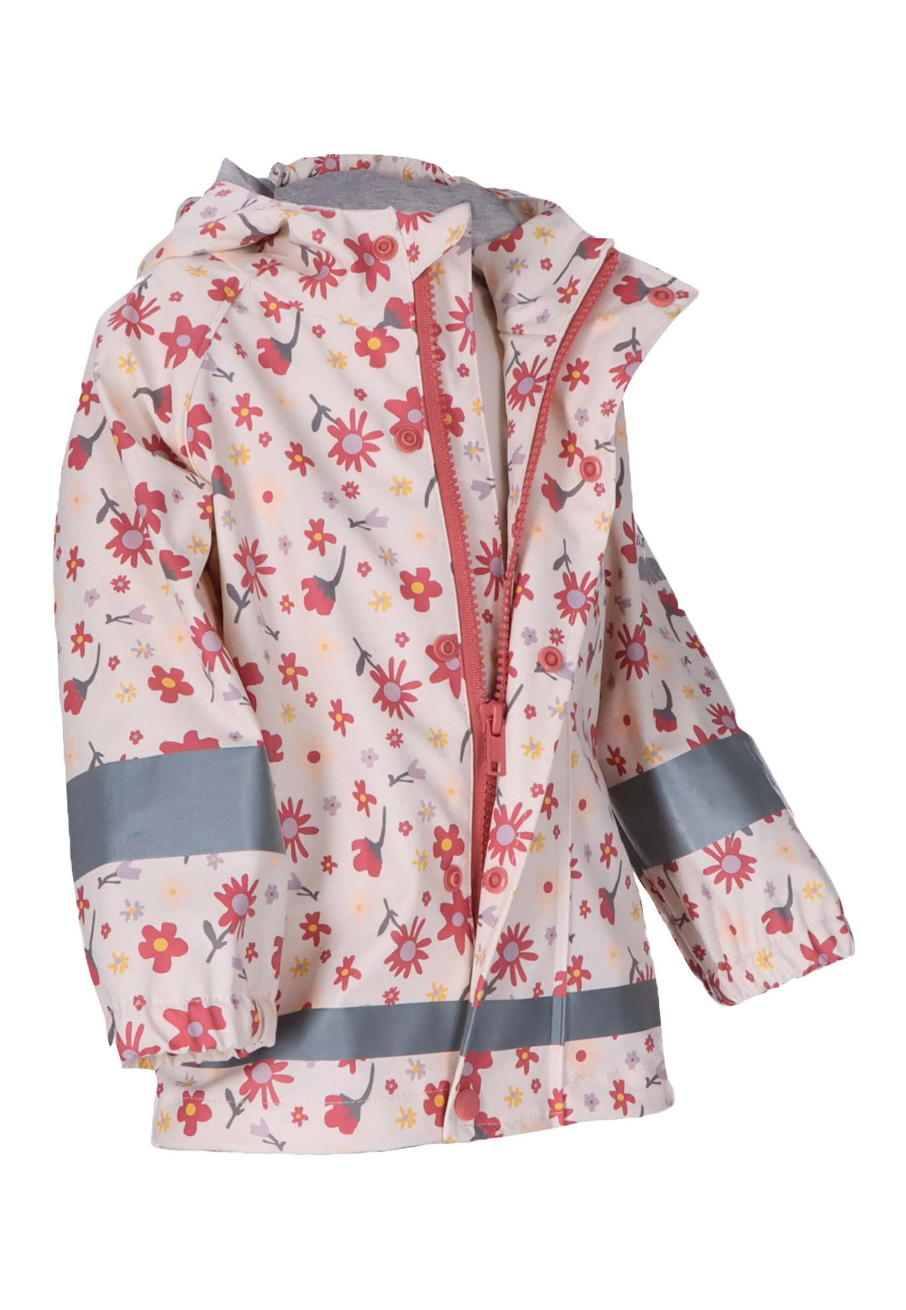 Regenjacke Blumen ungefüttert und wasserdicht,Rosa