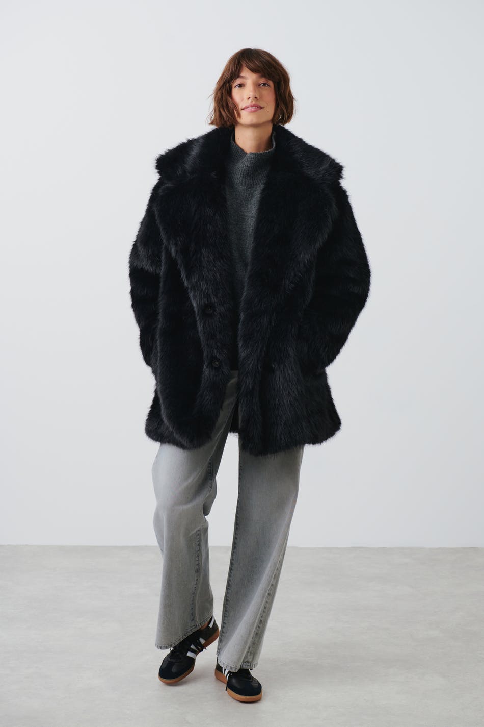 Faux fur jacket