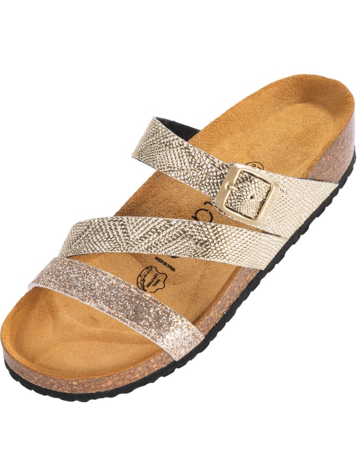 palado Pantoletten in Metallic Gold günstig kaufen
