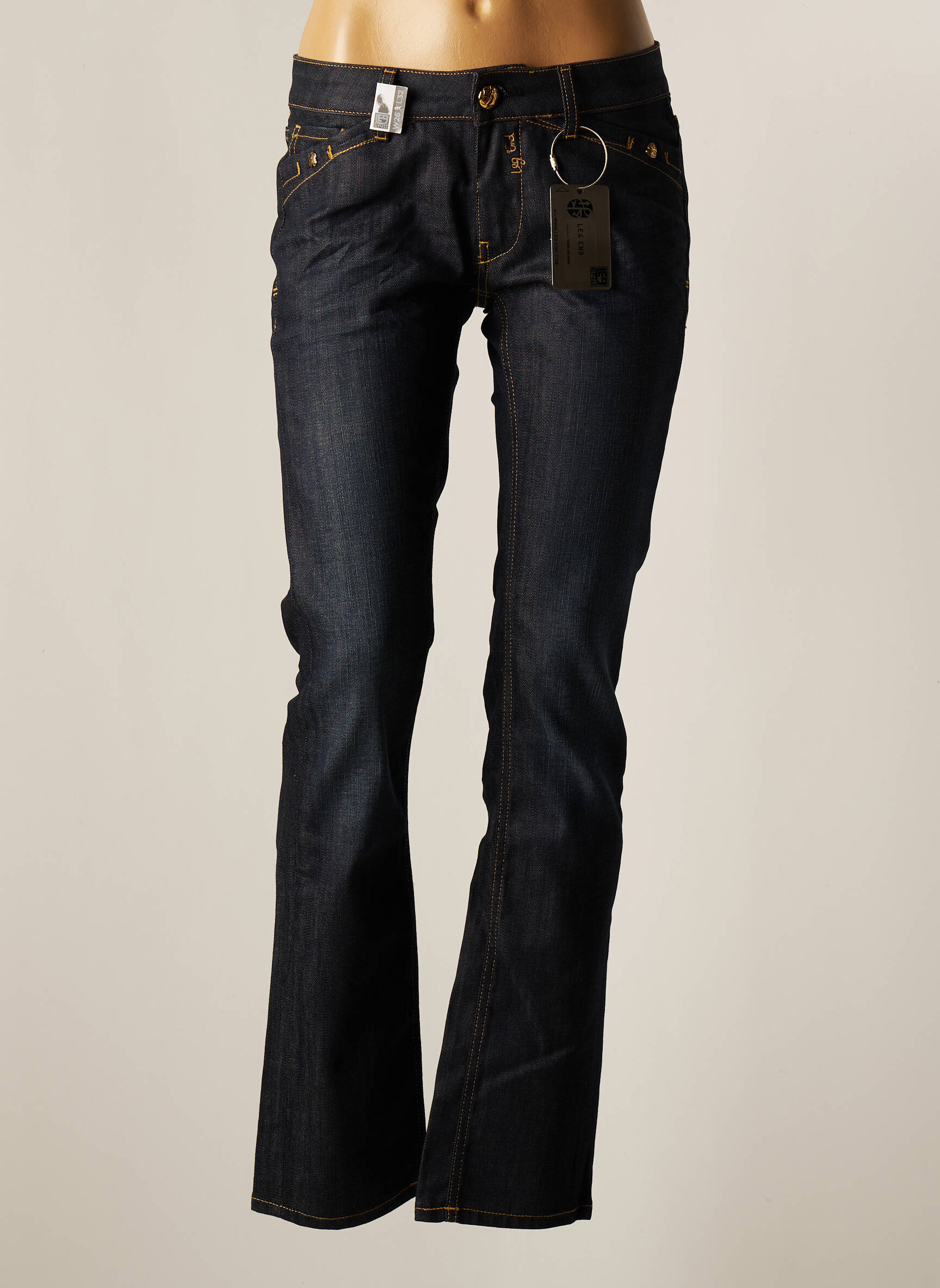 Leg End Jeans Coupe Droite Femme couleur bleu
