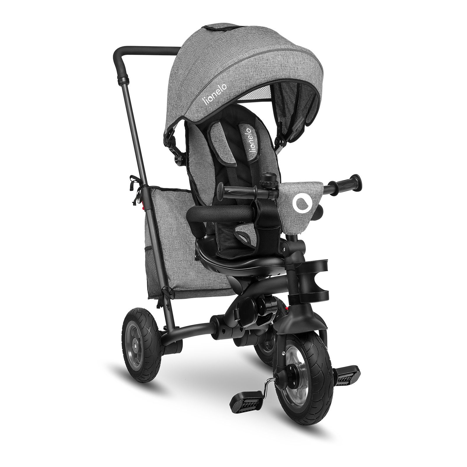 lionelo Dreirad-Kinderwagen Tris, Tasche Getränkehalter zusammenfaltbar Klingel Fußstütze az \
