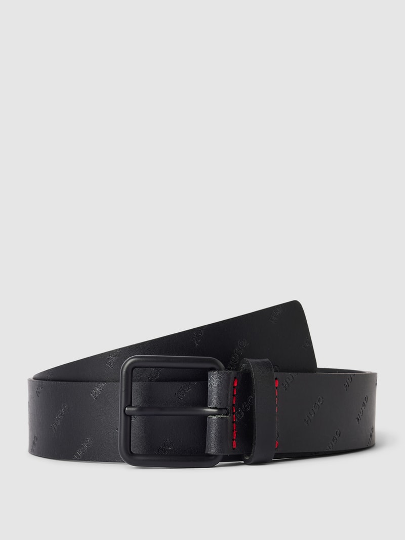 Gürtel mit Label-Details Modell 'Graf' in schwarz