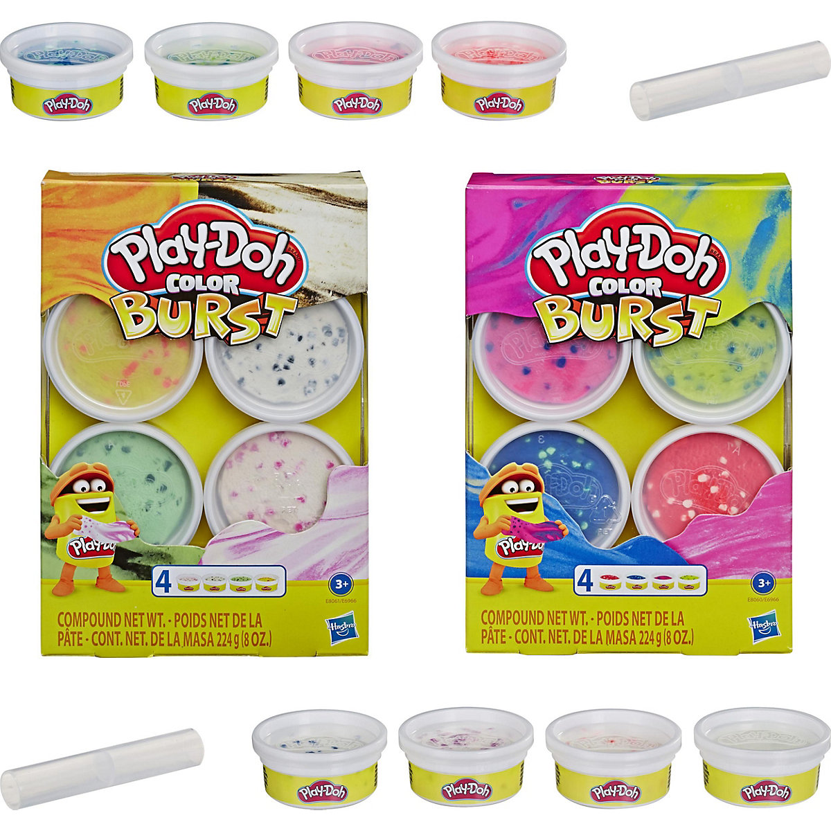 Play-Doh Color Burst 4er-Pack Sortiment