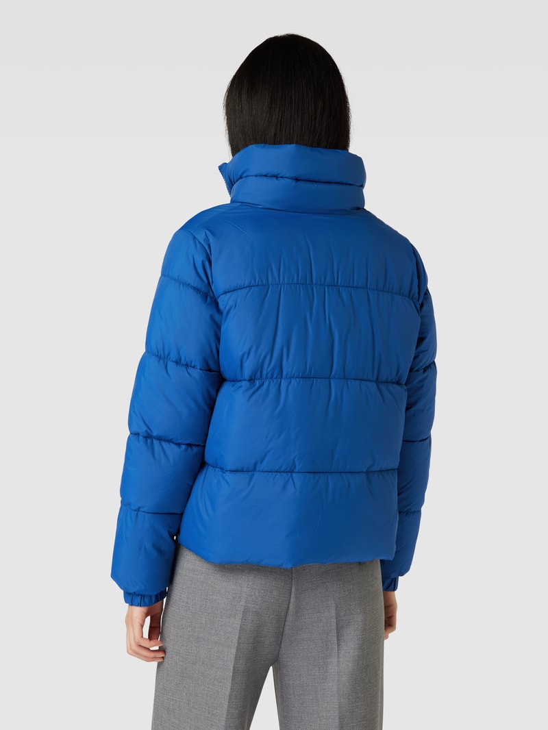 Steppjacke mit Stehkragen in blau