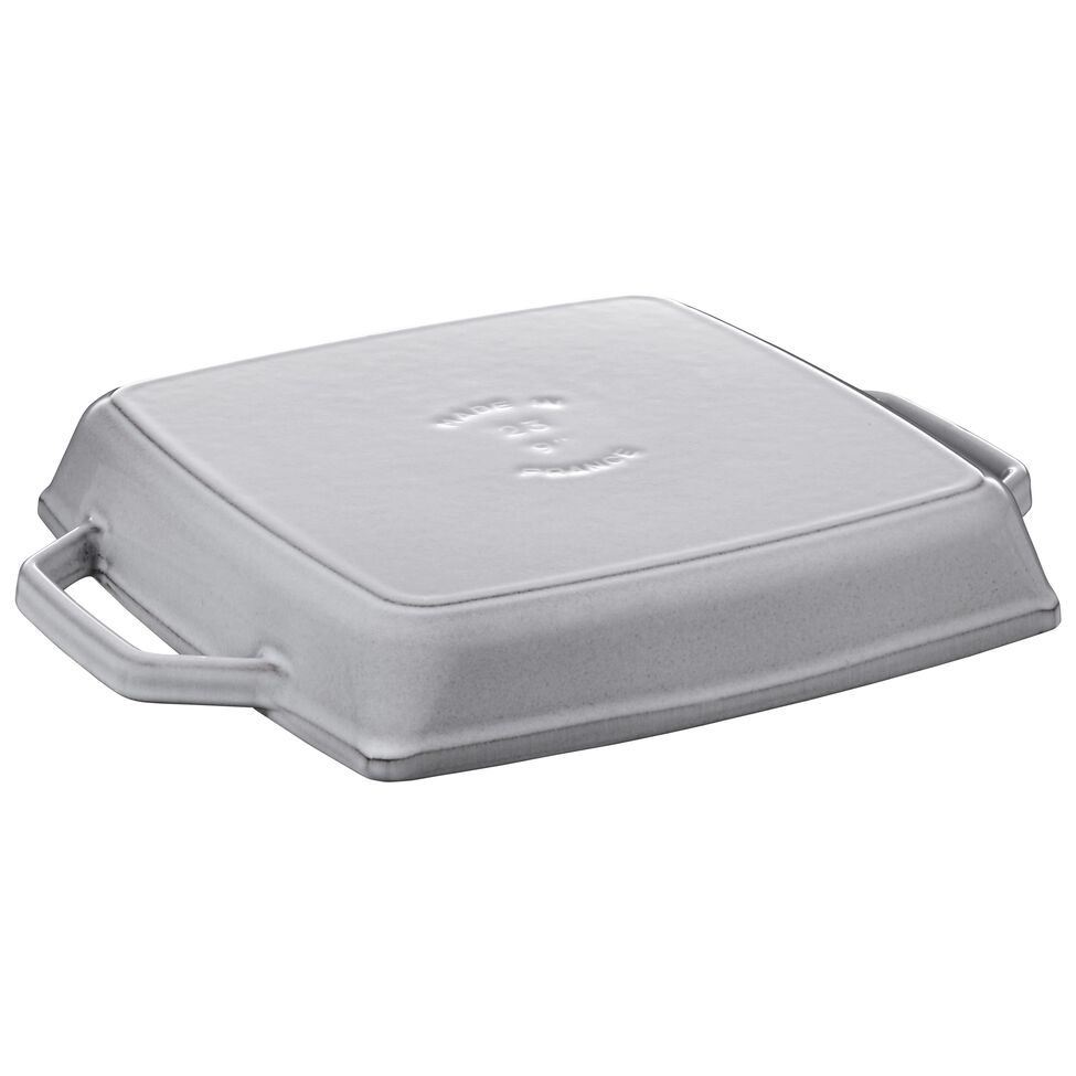 Grillpfanne 23 x 23 cm, Gusseisen, Graphit-Grau