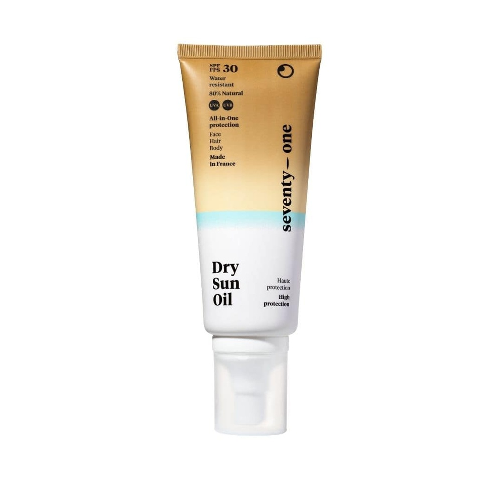 seventyOne percent Dry Sun Oil Huile sèche 3 en 1 SPF30 Huile/Cheveux,Corps,Visage/Protection solaire