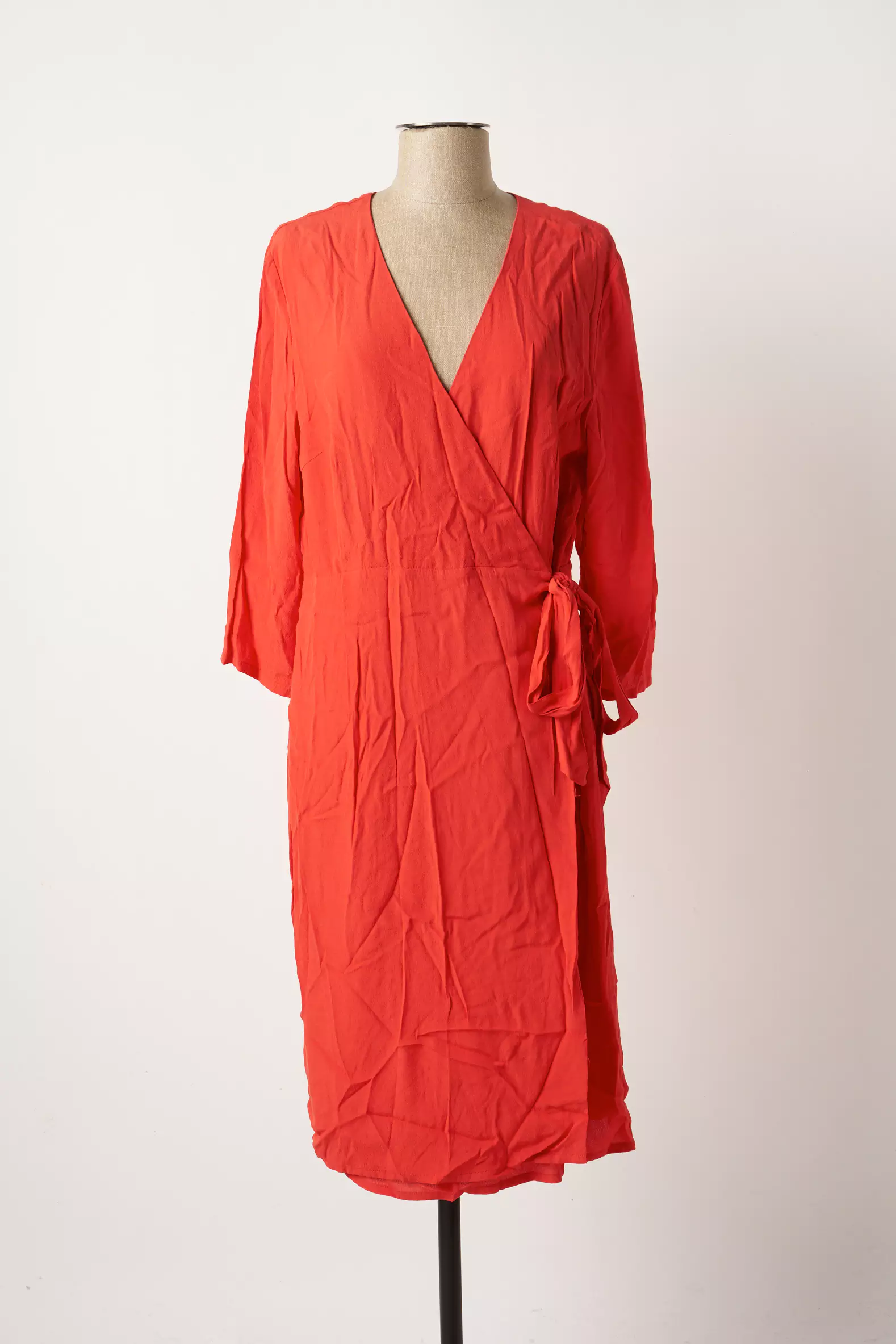 Ichi Robes Mi Longues Femme couleur rouge