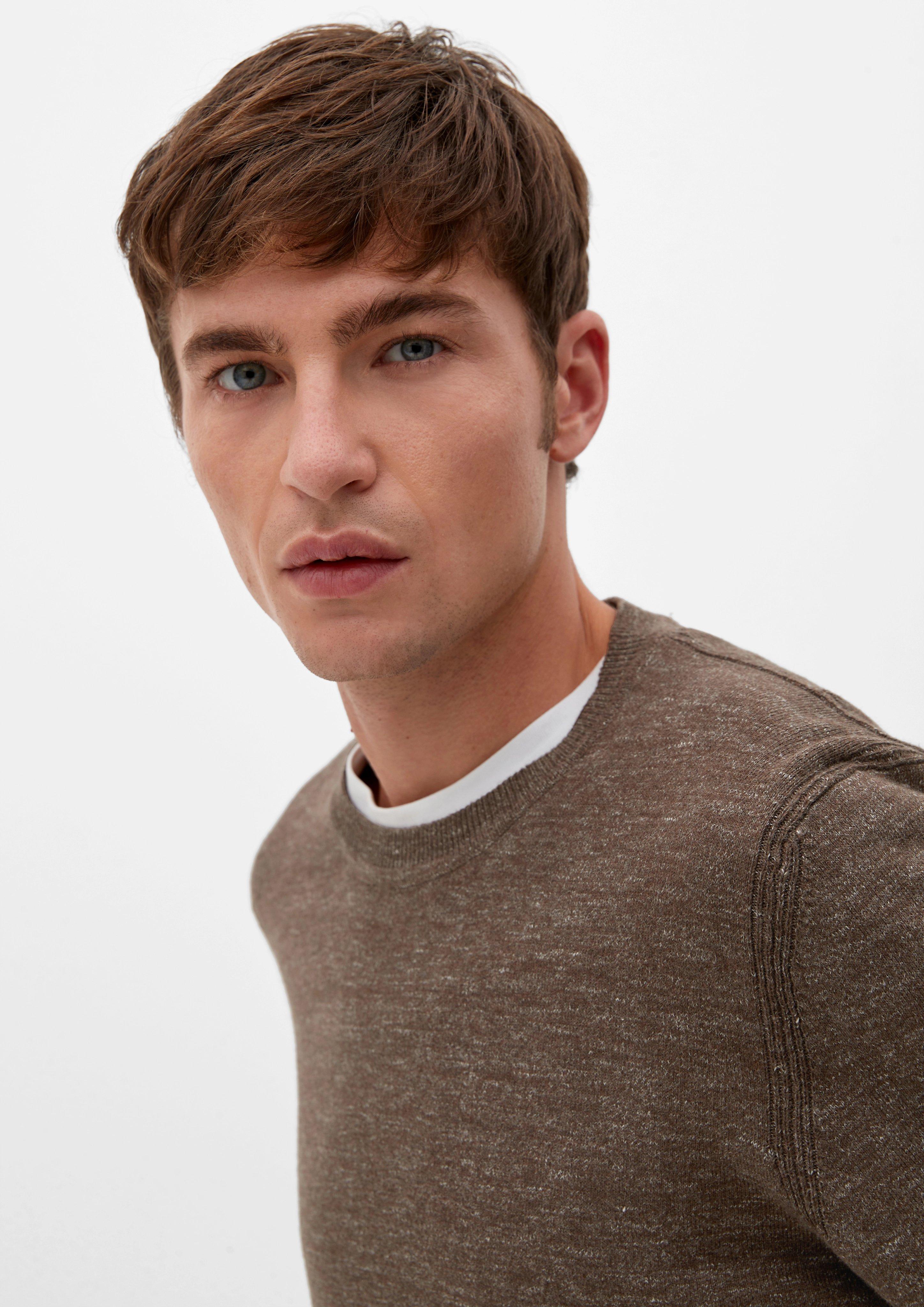 Strickpullover in melierter Optik  2124527-86W1