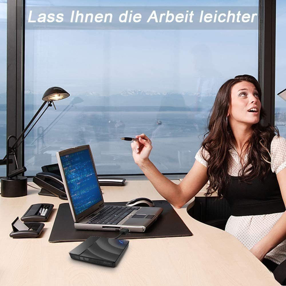 Novzep Externes DVD-Laufwerk, 8x Lesen Unterstützung für DVD + R, DVD-R DVD-Rekorder