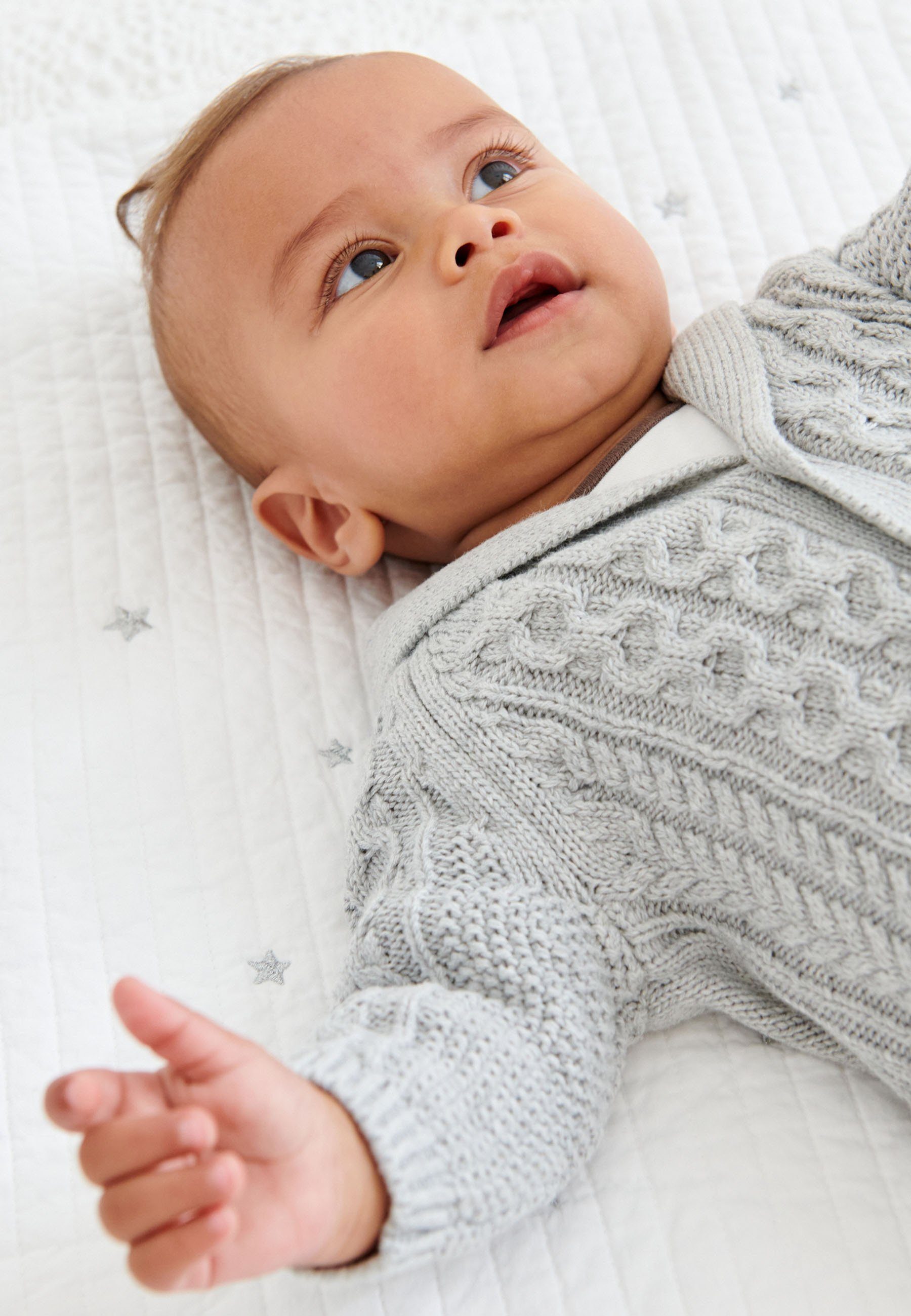 Next Strickjacke Baby Strickjacke mit Schalkragen (1-tlg)