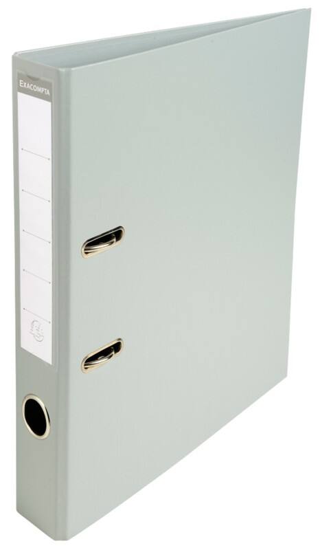 Exacompta Prem Touch Ordner DIN A4 50 mm Grau 2 Ringe 53540E Pappkarton, PP (Polypropylen) Hochformat 10 Stück